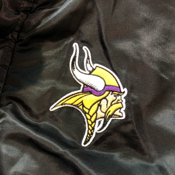 NFL MINNESOTA VIKINGS HOODIE BOMBER JACKET SIZE S - Picture 5 of 8